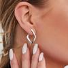 Joyería Transfronteriza Aretes Coreanos de Rombo Aretes de Diseño Cuadrilateral Simple y a la Moda Aretes de Estilo Nicho para Mujer