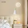 Lustre de Cabeceira para Quarto Nórdico Moderno Minimalista Personalidade Restaurante Bar Lâmpada Parede de Fundo de TV Luxo Trigo Taibao