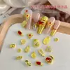 2025 Ano Novo Fortuna Arte de Unha Joias de Liga Saco da Sorte Nó Chinês Peixe Dourado Lingote Moeda de Metal Acessórios para Broca de Unha