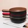 Tazón para fideos instantáneos de plástico melamina con asa para el hogar, tazón con polvo de nuez picante caliente, ensaladera creativa con asa, tazón con polvo para sopa Maocai