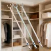Barra retráctil de plástico para secar ropa con extremos bifurcados, Barra de ropa portátil para el hogar, Barra de ropa de color sólido para balcón, Barra de ropa para dormitorio