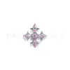 Aretes de Hélice de Hueso de Oreja Cruz de Espina de Titanio F136 con Circonita 5A Aretes de Acero de Titanio G23 Joyería para Piercing Aretes