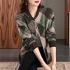 Chaqueta Suéter Tejido de Primavera y Otoño Ropa Nueva de Primavera 2025 para Mujer Ropa para Señoras de Mediana Edad Estilo Occidental con Capucha Moda Abrigo para Mujer