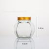 Garrafa de Mel de 500ml, Pote de Armazenamento Selado Transparente para Grãos, Pote de Vidro à Prova de Umidade, Garrafas de Grau Alimentício Pacote de 0,5kg