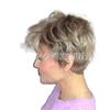 Peluca bobo de cabello europeo y americano, cabello corto, para mujer, coloración rubio claro, peluca de cabello corto y lacio, postizo
