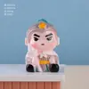 Estilo antigo q version Três Reinos pequenos enfeites fofos decorações para casa enfeites de mesa bonecas chinesas criativas