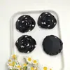 Lazo para el pelo, flor de muñeca y accesorio para la ropa hechos a mano con tela floral de satén suave estilo coreano para principios de otoño, con lunares y flores de rosa