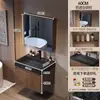 Gabinete de Banheiro Integrado Estilo Antigo em Nogueira Combinação de Banheiro Vaso Sanitário Lavatório de Rocha Madeira Maciça Pia Inteligente