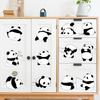 Calcomanías de pared decorativas de animales para habitación infantil de dibujos animados, panda, DIY, para pared, puerta de armario, 34246
