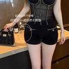Shorts que Realzan las Caderas y Levantan los Glúteos con Almohadillas Integradas en la Cadera y Cadena, Shorts Casuales que Alargan las Piernas, Shorts de Tres Puntos Adelgazantes Naturales