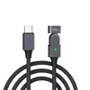 Cable de Datos Giratorio de 180 Grados Pd Cable de Carga Magnética 100W60W20W Adecuado para Teléfonos Móviles Apple y Huawei Carga Rápida