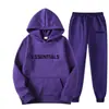 Nuevo conjunto de sudadera con capucha estilo americano con estampado de letras, casual y versátil, marca de moda, sudadera y pantalones de chándal holgados, unisex