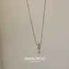 Pingente de Diamante Flash Gota d'Água Suspenso Corrente Clavícula Feminina Normcore Exquisito Acessórios de Colar para o Dia a Dia