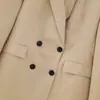 Traje Cruzado AliExpress Primavera 2026 Nuevo Ropa para Mujer Manga Larga Color Sólido Doble Botonadura Corte Delgado Chaqueta de Traje 8194394