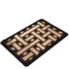 Alfombra de baño tejida de lino, estilo vintage, fácil de limpiar, resistente a las manchas, absorbente, de secado rápido y antideslizante para uso doméstico
