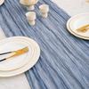 Bali Yarn Tecido Amassado Bandeira de Mesa Estilo Europeu Torcido Toalha de Mesa Decoração de Festa de Casamento Plissado Estilo Boêmio Natal Queijo
