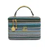 Bolso de Mano Texturizado de Alta Calidad para Mujer, Estilo Playa Verano 2026, Bolso Cruzado con Cadena de Textura Tejida