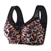 Nova Moda Estampa de Leopardo Lingerie Tamanho Europeu e Americano Alças de Ombro Ajustáveis Popular Transfronteiriça Fivela Frontal Sutiã de Tamanho Grande Fivela Frontal