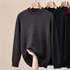 Suéter de Lana Hengyuanxiang para Hombre 2025 Otoño e Invierno Nueva Moda Suéter Jacquard de Cuello Alto Medio Suéter de Base Alta para Hombre