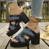 Sandalias de Suela Gruesa y Tacón Grueso para Mujer Amazon 2025 Populares Antideslizantes Suaves de Suela Blanda Zapatos de Playa para Exteriores