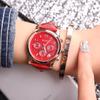 Reloj GUOU para Mujer Diosa del Tiempo Multifuncional Impermeable Luminoso Automático de Cuarzo Esfera Grande Reloj para Mujer