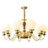 Candelabro de sala de estar estilo francés de mediados de siglo todo de cobre, candelabro vintage de madera de nogal negro norteamericano para comedor, dormitorio principal, protección ocular