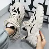 Tênis Dad Shoes Masculino, Novos Modelos Primavera e Verão, Sapatos Esportivos Resistentes ao Desgaste com Sola Grossa, Tênis Casuais Respiráveis de Malha para Viagem ao Ar Livre Masculino