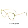 Gafas Fotocromáticas Antiluz Azul Estilo Ojo de Gato de Moda para Mujer, Metálicas Transfronterizas Europeas y Americanas Tendencia, Se Pueden Adaptar con Lentes Graduados o Lentes Neutros