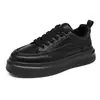Zapatos de Plataforma Retro con Suela Gruesa para Aumentar la Altura, Nuevo Estilo Cuatro Estaciones, Transpirables para el Trabajo, Moda Tendencia, Zapatos Deportivos Casuales de Caña Baja para Hombre