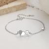 Pulseira de Amor em Prata de Lei 925 Feminina Nova Chegada Estilo Coreano Fashionável Simples ins Pulseira em Formato de Coração Design Distintivo Joia de Mão