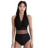 Maiô feminino estilo coreano elegante, deusa sexy, alças de ombro vazadas, peça única, primavera quente, férias, casual