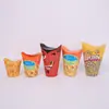 Copo Dobrável para Batatas Fritas, Copo para Batatas Waffle de Ovo, Copo Inclinado de Papel Kraft para Waffle de Ovo, Copo para Pipoca, Logo Personalizado