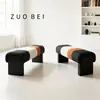 Taburete Sofá Minimalista Estilo Italiano para Sala de Estar, Taburete Moderno para Pie de Cama, Banco de Diseñador para Dormitorio, Taburete para Cambiar Zapatos en Habitación Modelo, Taburete para Entrada