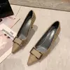 Zapatos profesionales versátiles negros de tela de lentejuelas, estilo francés, vibra femenina, zapatos de tacón de aguja de punta fina para mujer, nueva colección otoño 2026