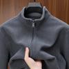 Nueva Chaqueta de Polar Grande para Hombre 2026, Chaqueta Gruesa de Polar Polar para Otoño e Invierno, Chaqueta Sudadera Cardigan Casual con Cuello Alto