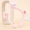 Faixa de Cabelo de Pelúcia com Rosto de Animal para Lavar o Rosto de Mulheres, Faixa de Cabelo Doce para Maquiagem e Máscara Facial de Menina, Faixa de Cabelo Antiderrapante para Lavar o Rosto no Atacado