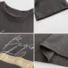 Camiseta de Manga Curta para Mulheres 2026 Verão Nova Moda Estilosa Estampada Gola Redonda Top Camiseta Solta de Meia Manga Camisa Básica
