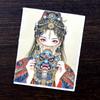 Pintura thangka dourada pintada à mão cinco ye Huang Cai mãe verde grande céu preto benmingfo thangka pintura núcleo tela especial
