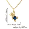 Distrito de Lu transfronterizo nuevo cobre microincrustaciones circonita galvanoplastia oso lindo amor circonita colgante collar joyería al por mayor
