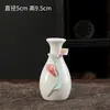 Vaso Cerâmico Pequeno Feito à Mão, Exquisito e Simples Novo Estilo Chinês Vaso Cerâmico Amassado à Mão, Decoração para Mesa de Casa Ornamentos