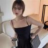 2023 Top Básico Anti-Exposición Envolvente de Pecho Verano Ropa Exterior Corto Sexy Sin Mangas Camisola Elástica para Mujer