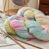 Ovillo de hilo de lana y alpaca de grosor medio con degradado de color para tejer a mano con ganchillo y agujas de tejer, para suéteres, gorros y bufandas.