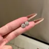 Pendientes de Azúcar Cubo con Brillo Estilo Coreano y Diamantes Completos para Mujer, Tachuelas de Zirconia Minimalistas y Exquisitas, Pendientes de Estilo Versátil y Genial