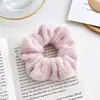 Anel de cabelo de pelúcia de intestino grosso grande outono e inverno coreano para meninas estilo simples ins jennie popular retrô francês cordão grosso para cabelo