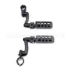 Kit de Montaje de Pedales Modificados de Aleación de Aluminio para Motocicleta Parachoques Adecuado para Tubos con un Diámetro de 1-1/4 pulgadas