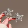 Grampo de Cabelo Estrela com Laço Totalmente Cravejado de Diamantes de Alta Qualidade para Mulheres, Novo Grampo Lateral para Franja, Presilha de Cabelo Fashion, Grampo para Cabelos Soltos, Prendedor Bico de Pato