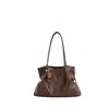 Bolso Tote de Cuero Suave de Alta Gama Vintage de Gran Capacidad para Mujer, Nuevo Otoño 2026 Versátil Bolso de Hombro/Axila para Viajes Diarios