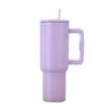 Taza de Coche de Gran Capacidad 40oz con Asa, Taza de Hielo Big Mac, Taza de Acero Inoxidable con Aislamiento Frío, Transfronteriza