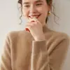 Suéter Versátil de Punto Pullover Baicai de Terciopelo con Mangas Raglán, Cuello Semi Alto, Cachemira, Nuevo Llegado Otoño/Invierno 2026