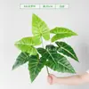 Viajero de hoja plátano palma Areca hoja de tortuga plástico planta verde pequeña con hierba manojo único flor artificial planta en maceta decoración paisajismo
